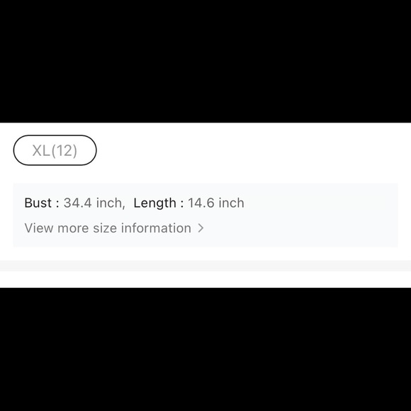 NWT Shein: Extra Large Baby Girl Black Strap Crop Tank - Picture 6 of 8